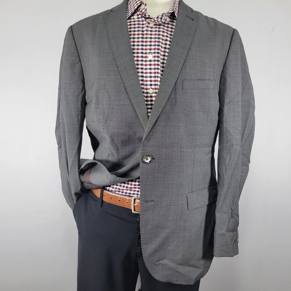 Roy Robson Slim Fit Men's Sport Coat Blazer Two Button Tollegno 1900 Wool 46R